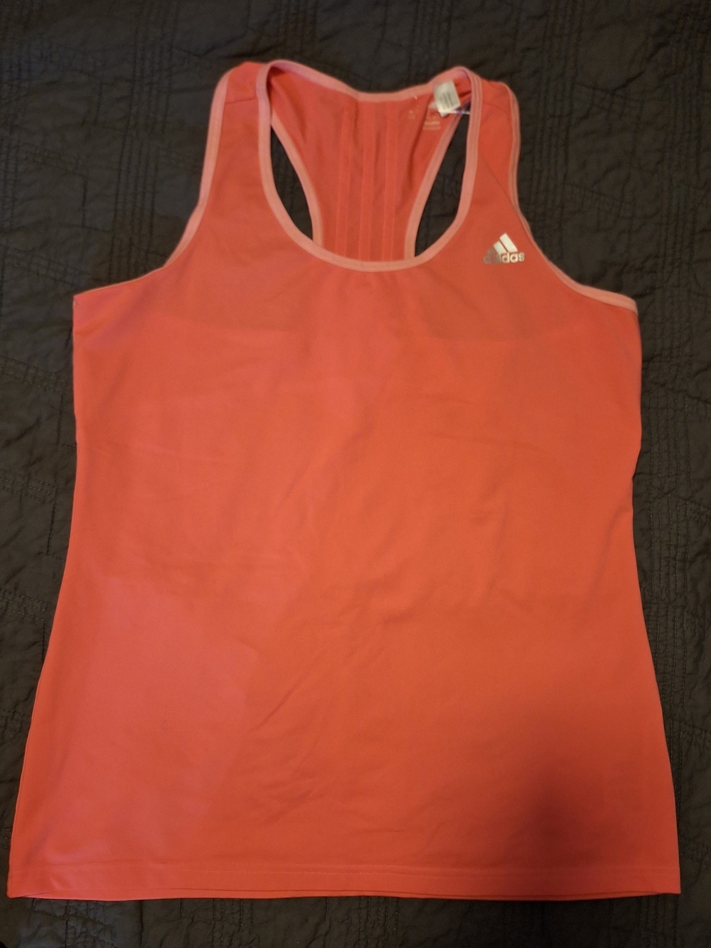 adidas Women's Coral Racerback Performance Tank - Bright Pink Trim
